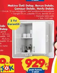 MAKİNA ÜSTÜ DOLAP, BANYO DOLABI, ÇAMAŞIR DOLABI, HAVLU DOLABI